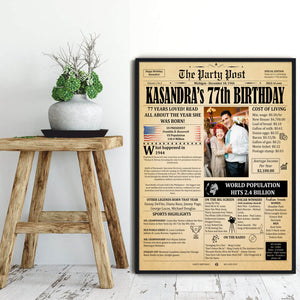 Personalized birthday poster - hardcopy