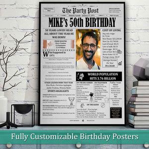 Personalized birthday poster - hardcopy