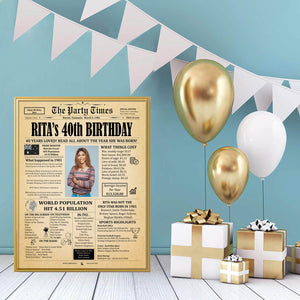 Personalized Birthday Poster with back support - hardcopy