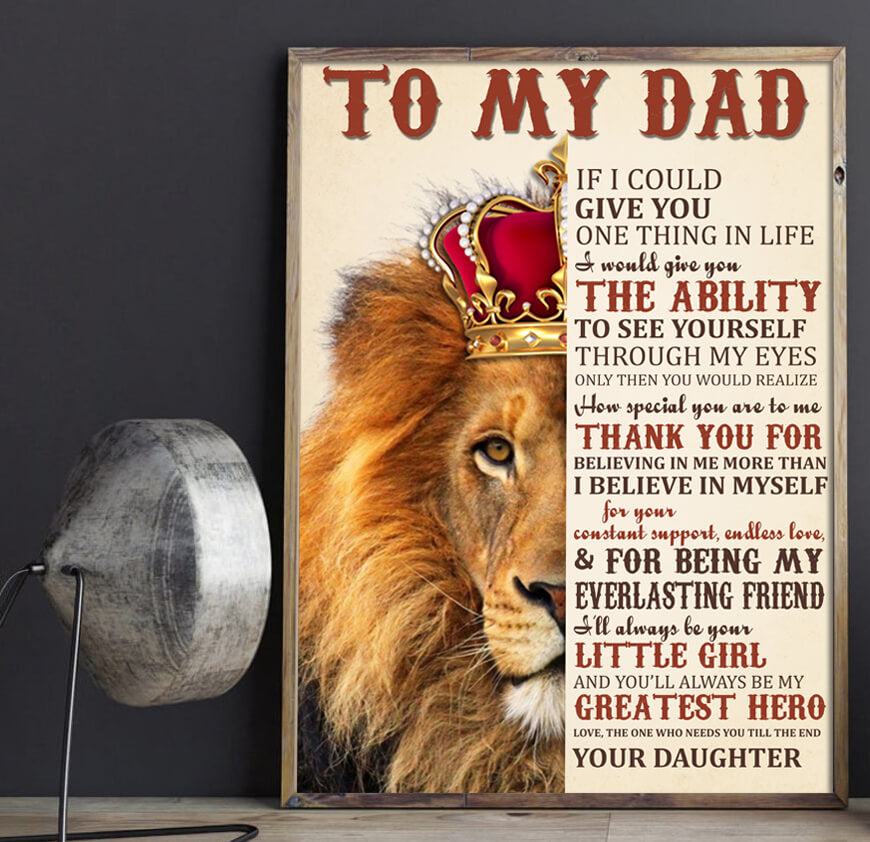 Lion King To My Dad Poster - digital