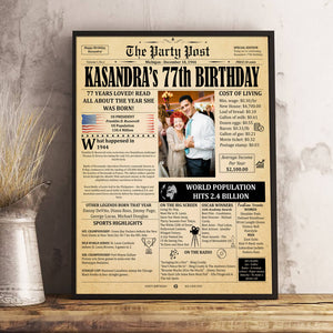 Personalized birthday poster - hardcopy